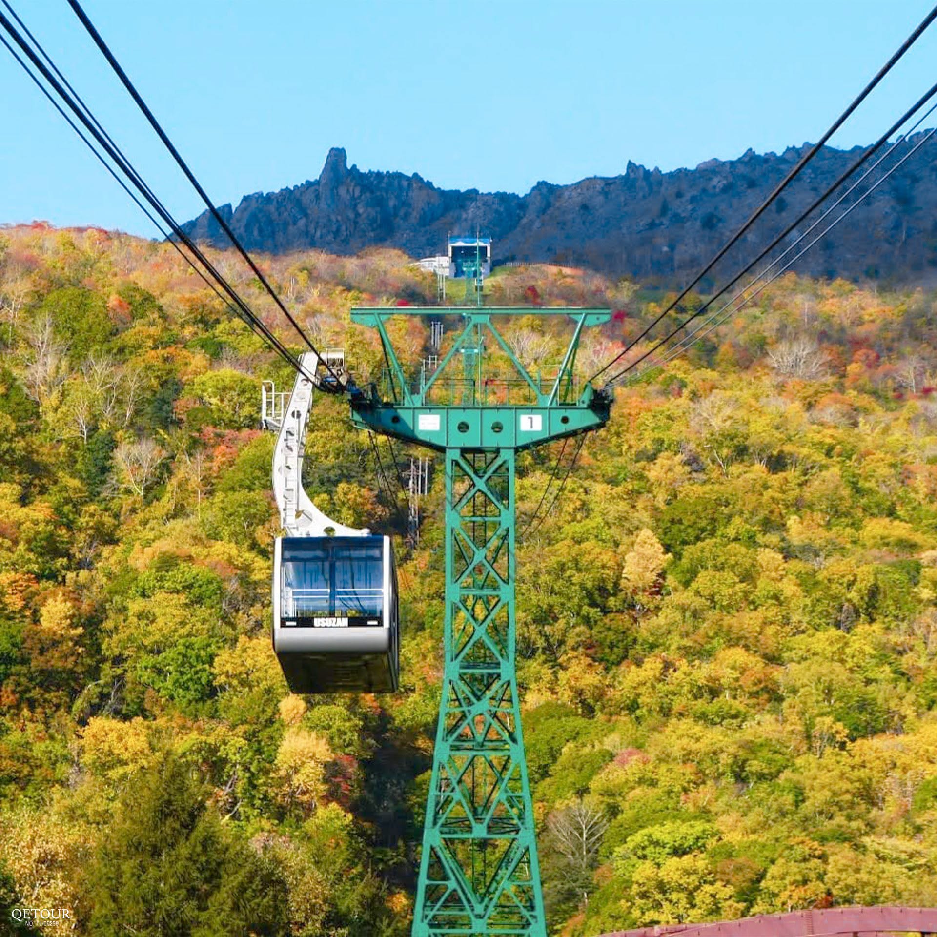 นั่ง กระเช้า usuzan ropeway